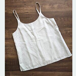 Eileen Fisher Sandwashed Tencel Lined Cami Tank Top, S, White